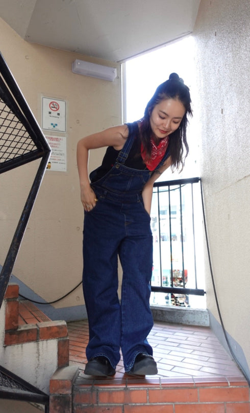 ワークデニムサロペット